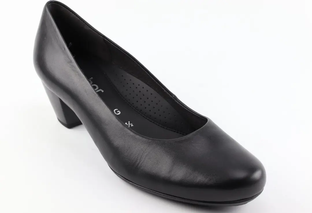Gabor Comfort Pumps - Zwart Leer Maat 42