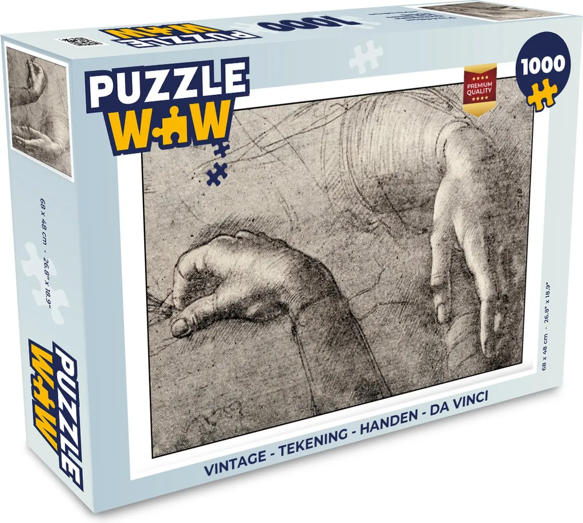 PuzzleWow Vintage Da Vinci Legpuzzel 1000 Stuks - Multicolor