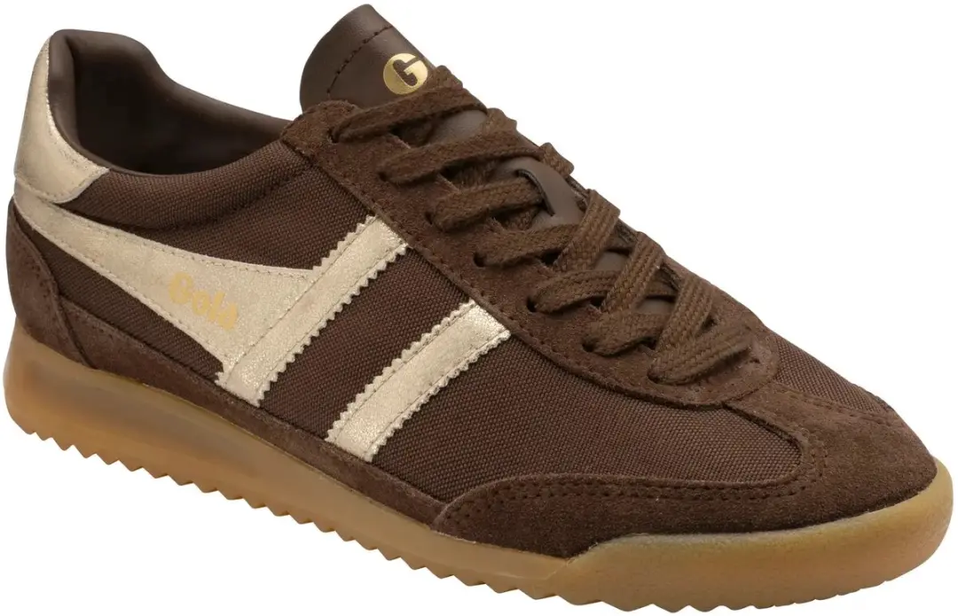 Gola Tornado CLB623 Dames Schoenen - 39 - Dark Brown/Gold
