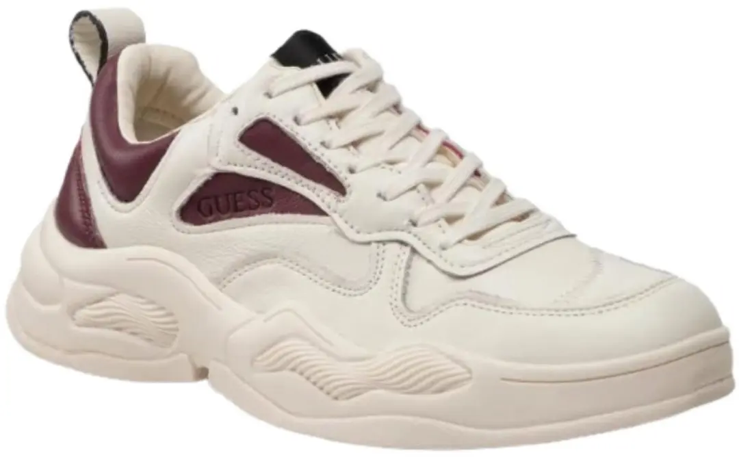Guess Bassano Heren Sneakers in Wit, Stijlvolle en Comfortabele Schoenen in EU M