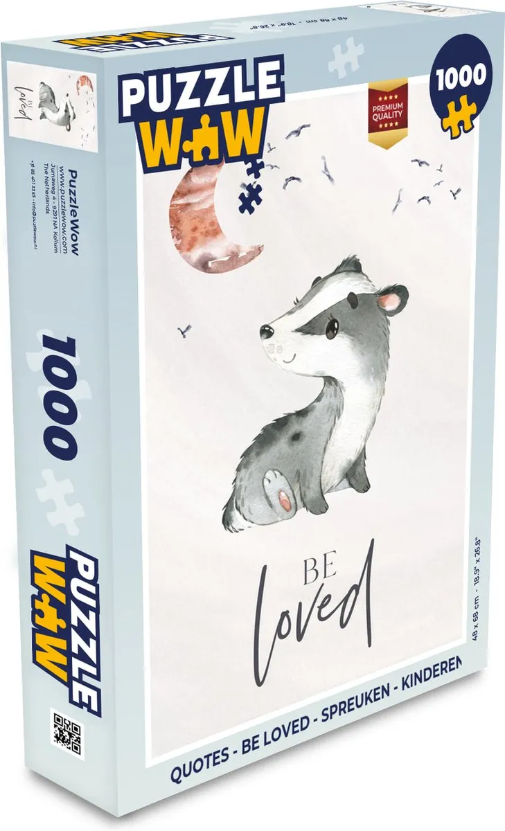 PuzzleWow Quotes Be Loved Legpuzzel 1000 Stuks - Multicolor