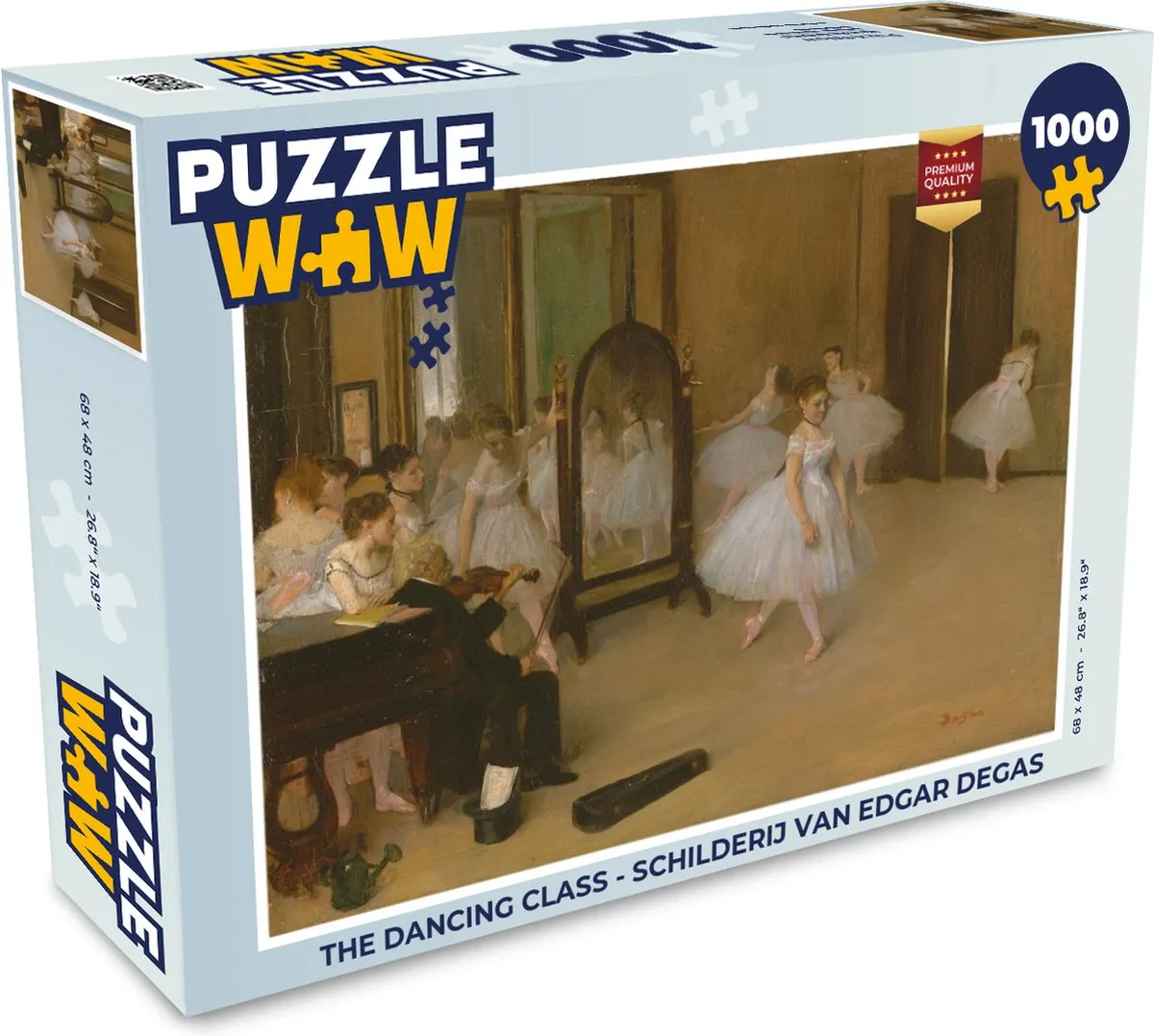 PuzzleWow The Dancing Class Legpuzzel 1000 Stuks - Edgar Degas - Multicolor