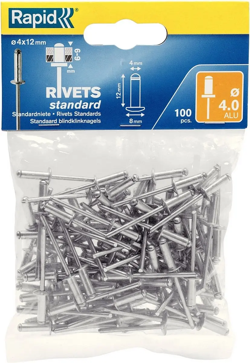 Rapid Klinknagel Ø4.0 x 12mm - 5000379 - Wit - afbeelding 2 van 2