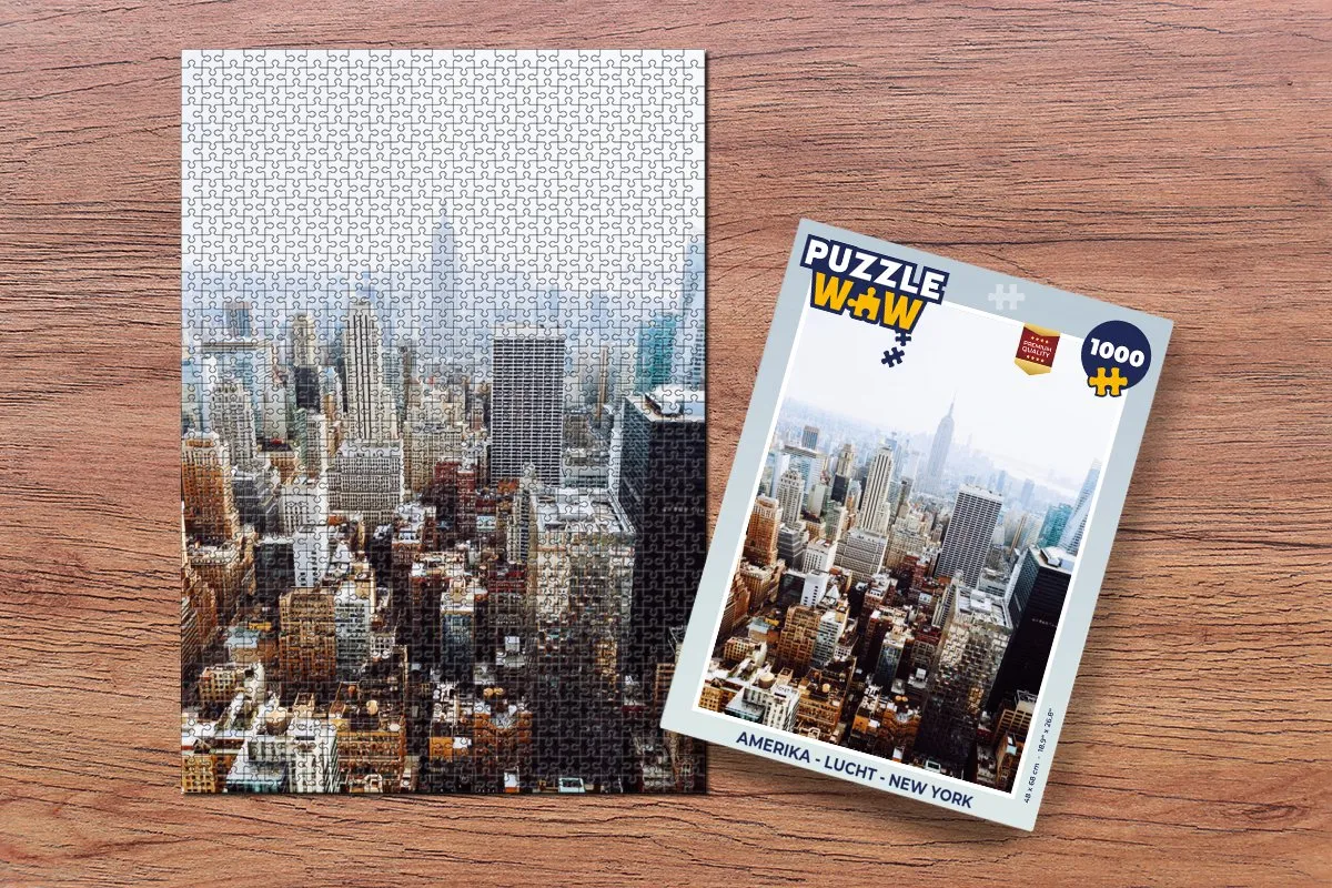 PuzzleWow Legpuzzel Amerika - New York 1000 Stuks - Multicolor