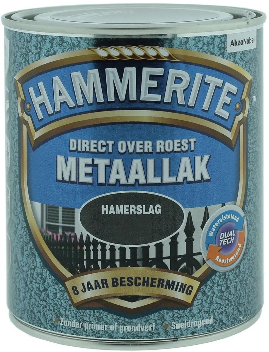 Hammerite Metaallak Hamerslag Donkergroen 250ml