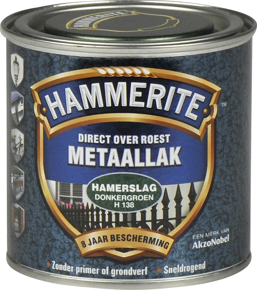 Hammerite Metaallak Hamerslag Donkergroen 250ml