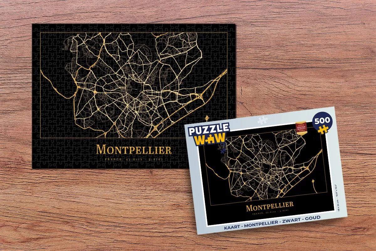 PuzzleWow Montpellier Legpuzzel 500 Stuks - Multicolor