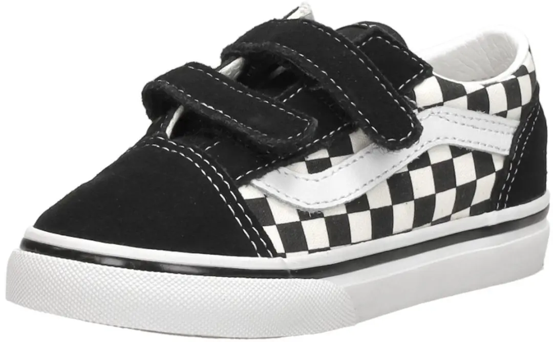 Vans Old Skool V Checkerboard Sneakers - Zwart - afbeelding 4 van 6