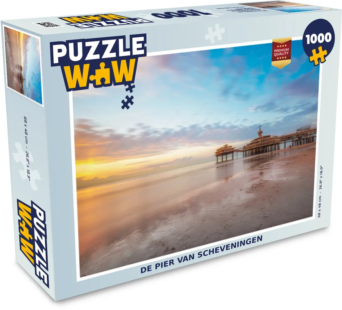 PuzzleWow De Pier van Scheveningen Legpuzzel 1000 Stuks - Multicolor