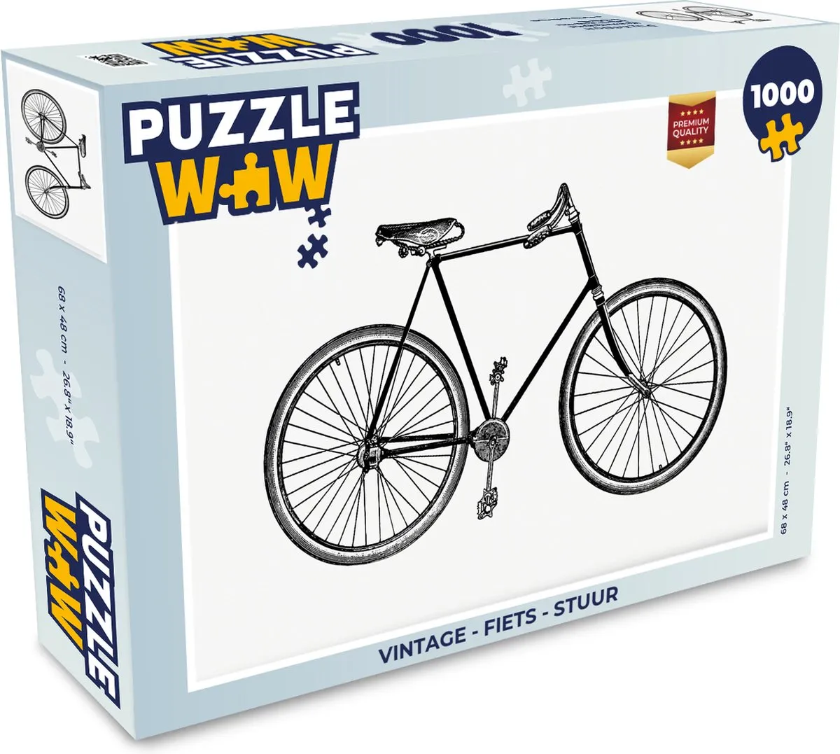 PuzzleWow Vintage Fiets Puzzel 1000 Stuks