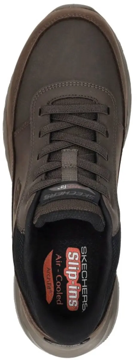 Skechers Slip-Ins Arch Fit Orvan Veterschoenen Laag - Donkerbruin - afbeelding 5 van 6