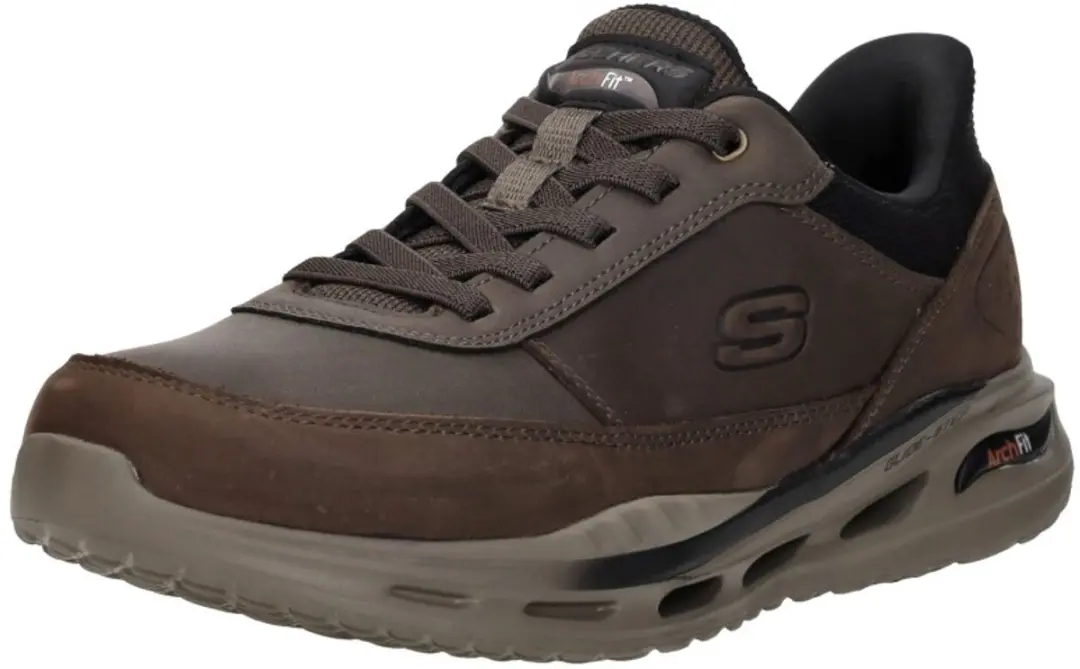 Skechers Slip-Ins Arch Fit Orvan Veterschoenen Laag - Donkerbruin - afbeelding 4 van 6