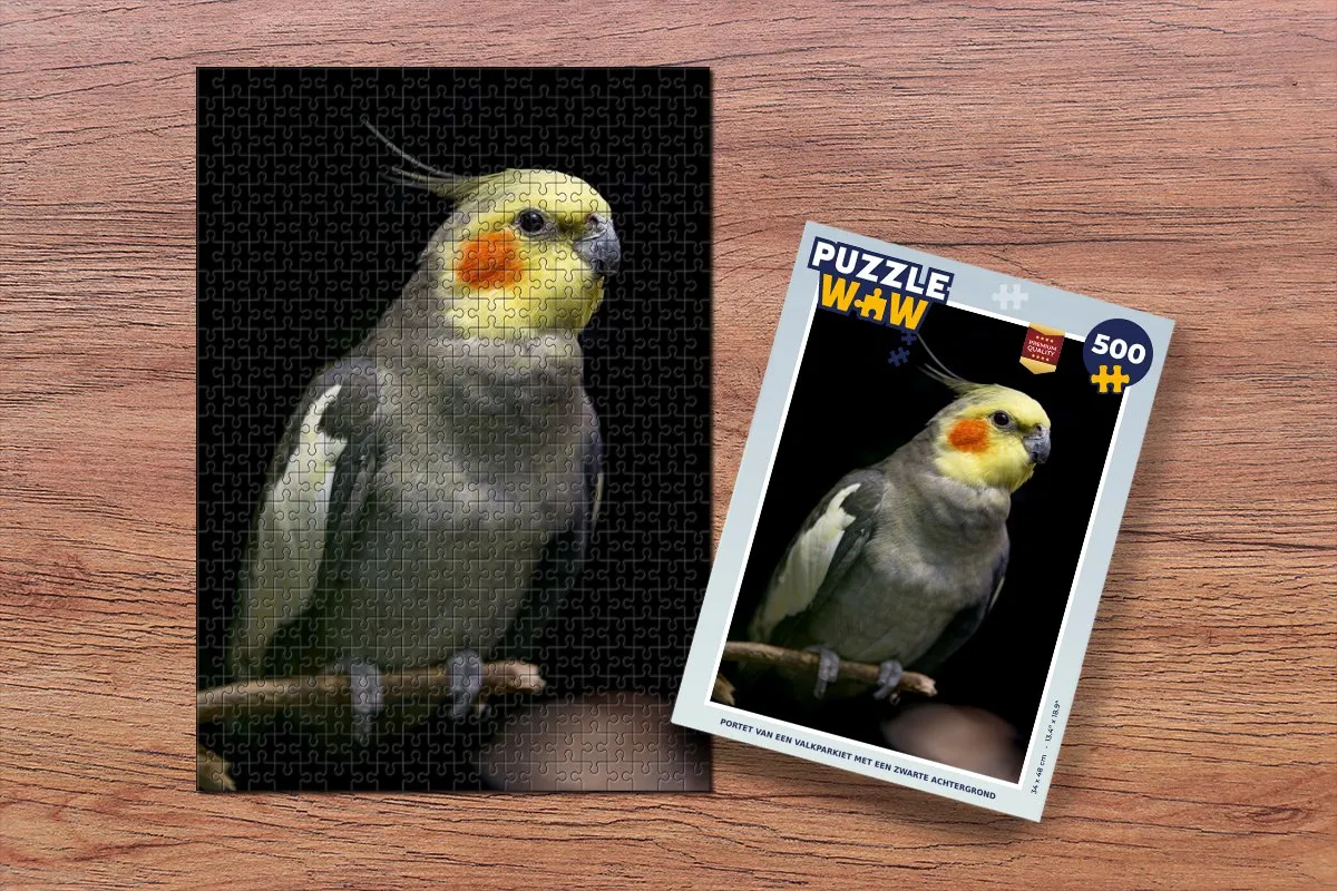 PuzzleWow Valkparkiet Legpuzzel 500 Stuks - Multicolor