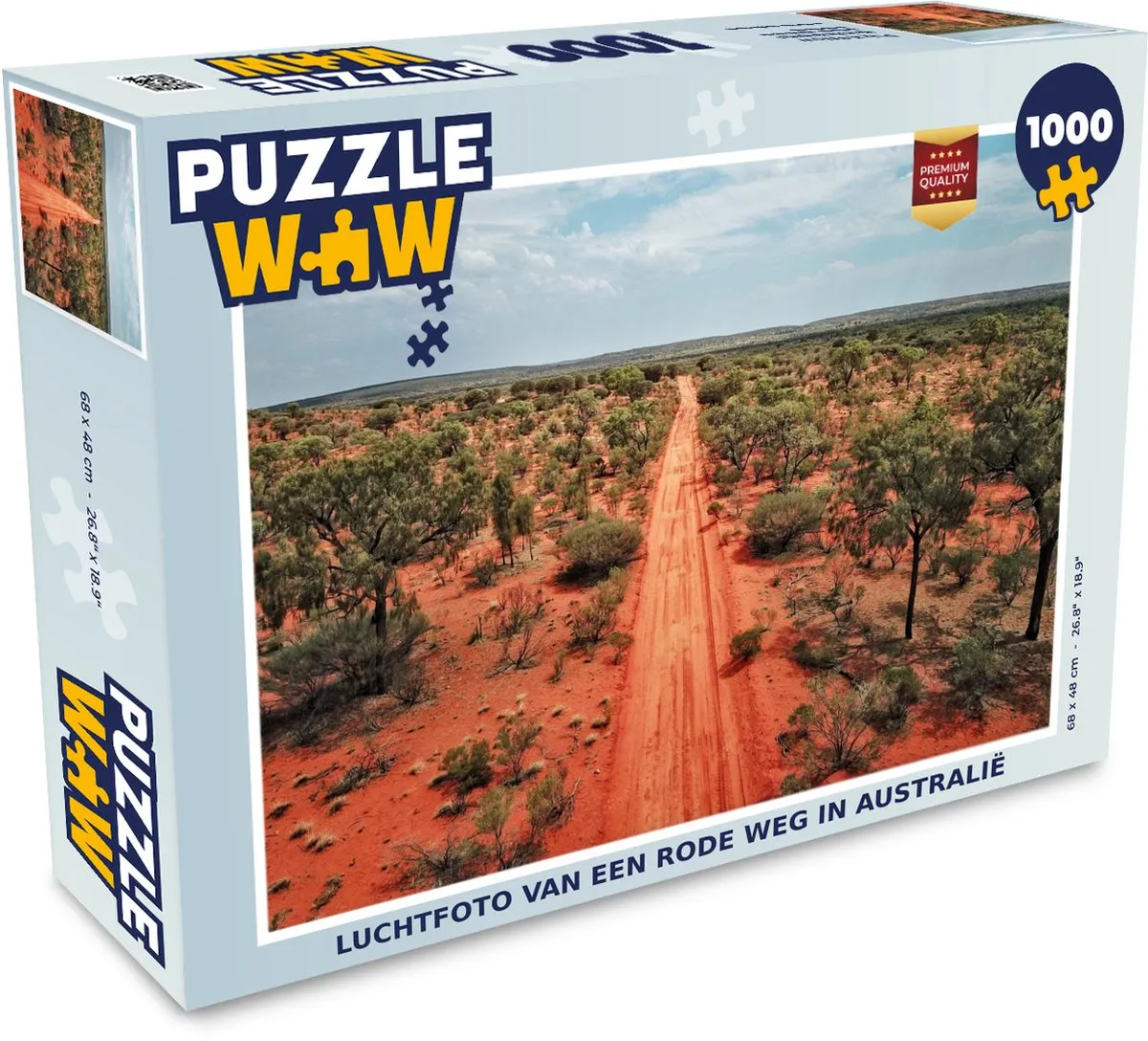 PuzzleWow Legpuzzel Australië Rode Weg 1000 Stuks - Multicolor