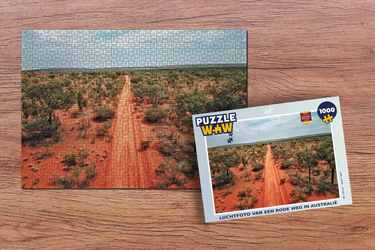 PuzzleWow Legpuzzel Australië Rode Weg 1000 Stuks - Multicolor