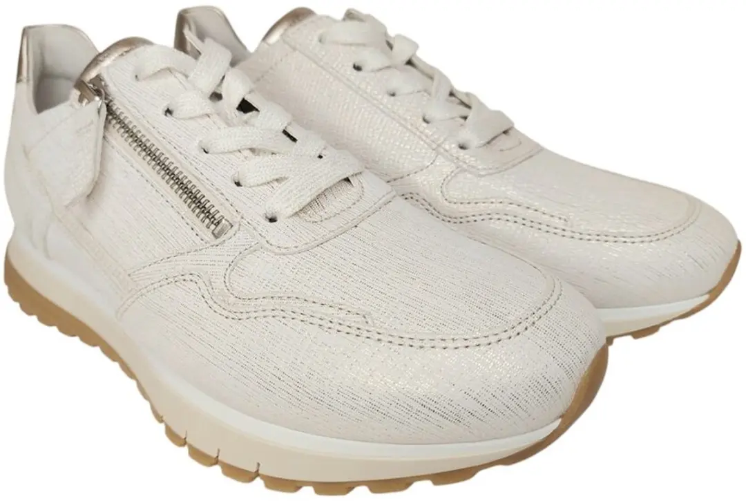 Gabor Sneaker 66.378.80 Bianco Puder Wit Goud Wijdte H