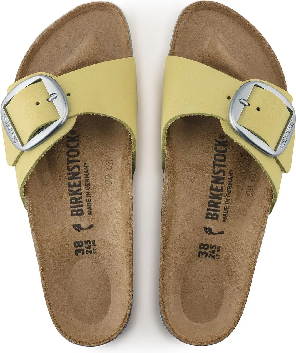 Birkenstock Madrid Dames Slippers Popcorn Nubuck Big Buckle Narrow-fit