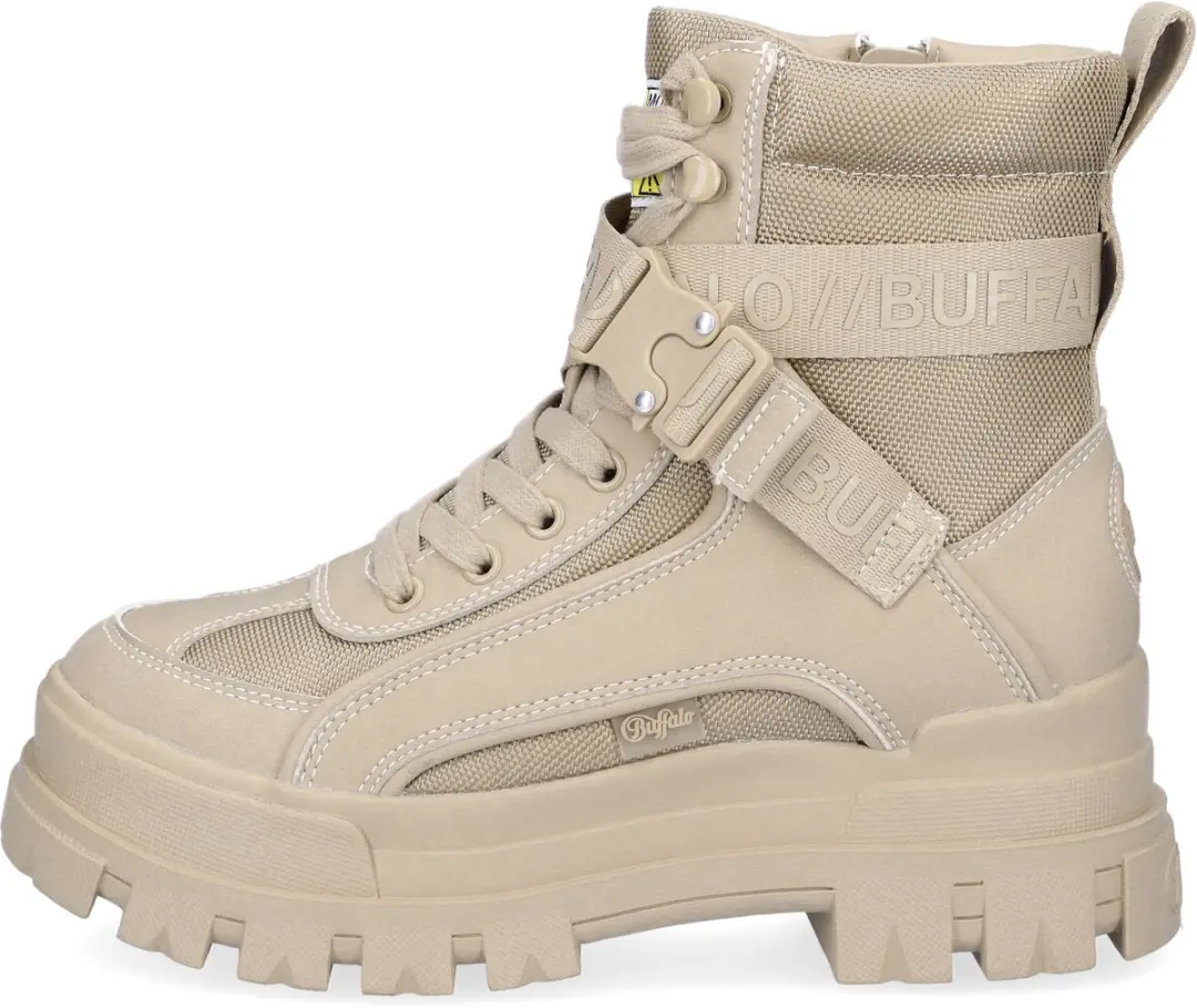 Buffalo Aspha Com1 Dames Veterboot - Beige