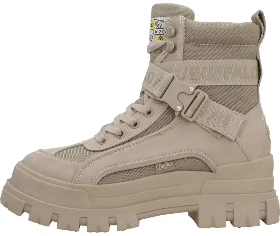 Buffalo Aspha Com1 Dames Veterboot - Beige