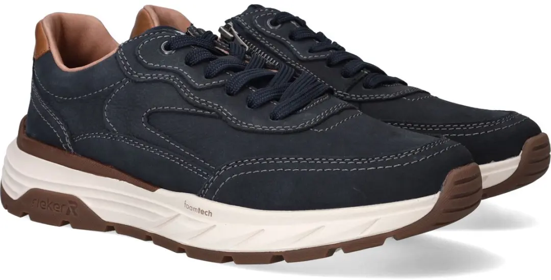 Rieker 06100 Laag Veterschoenen - Blauw - Maat 46