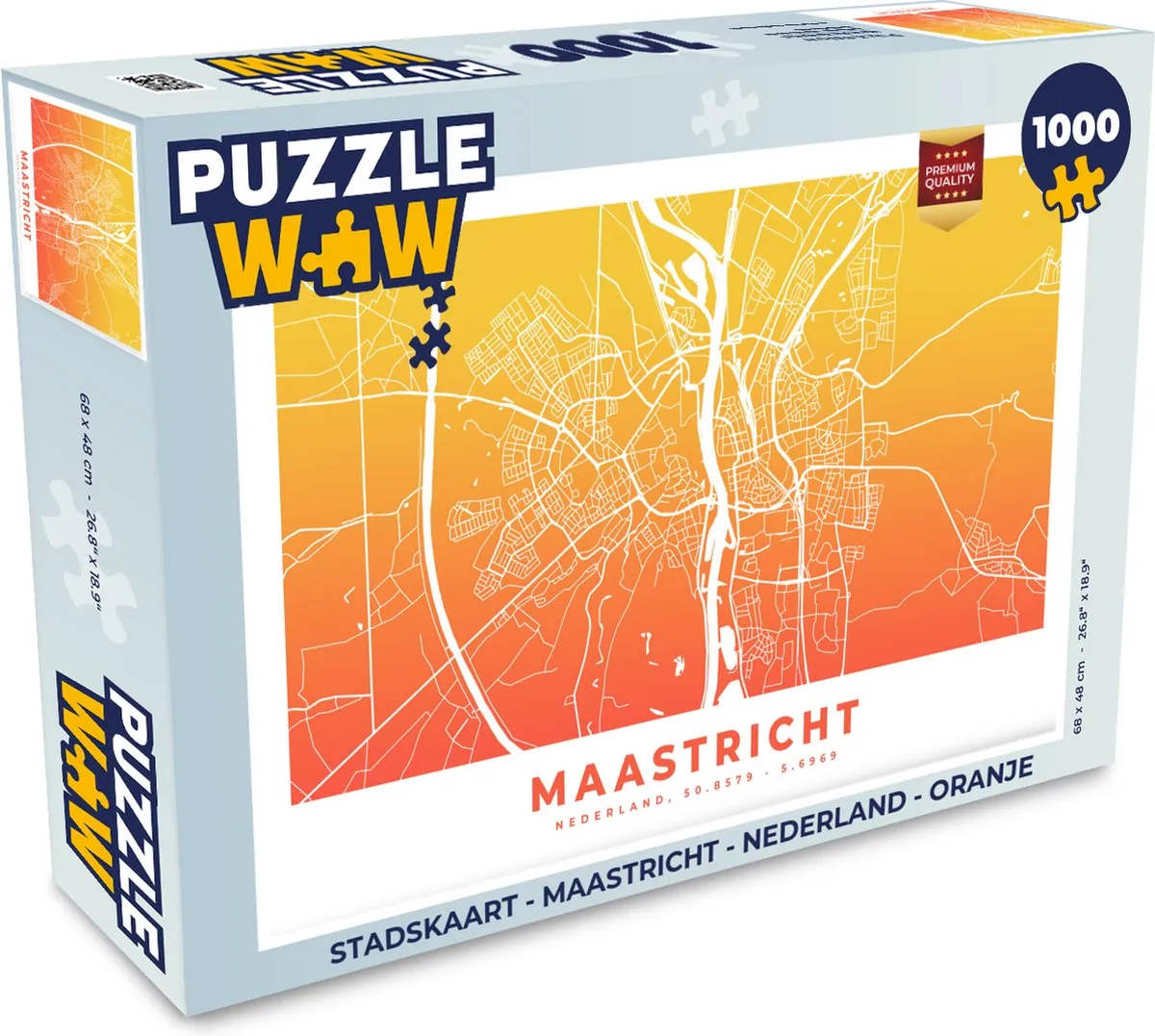 PuzzleWow Maastricht Legpuzzel 1000 Stuks - Multicolor