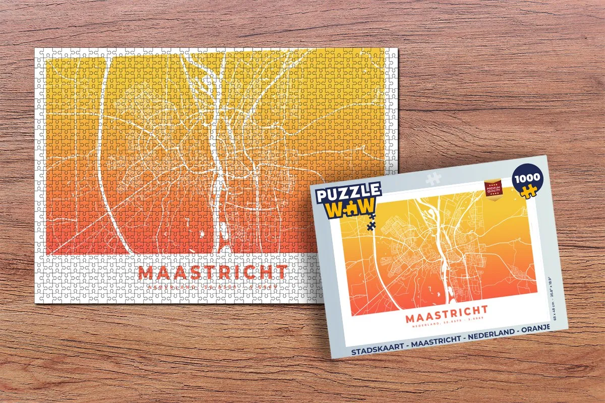 PuzzleWow Maastricht Legpuzzel 1000 Stuks - Multicolor