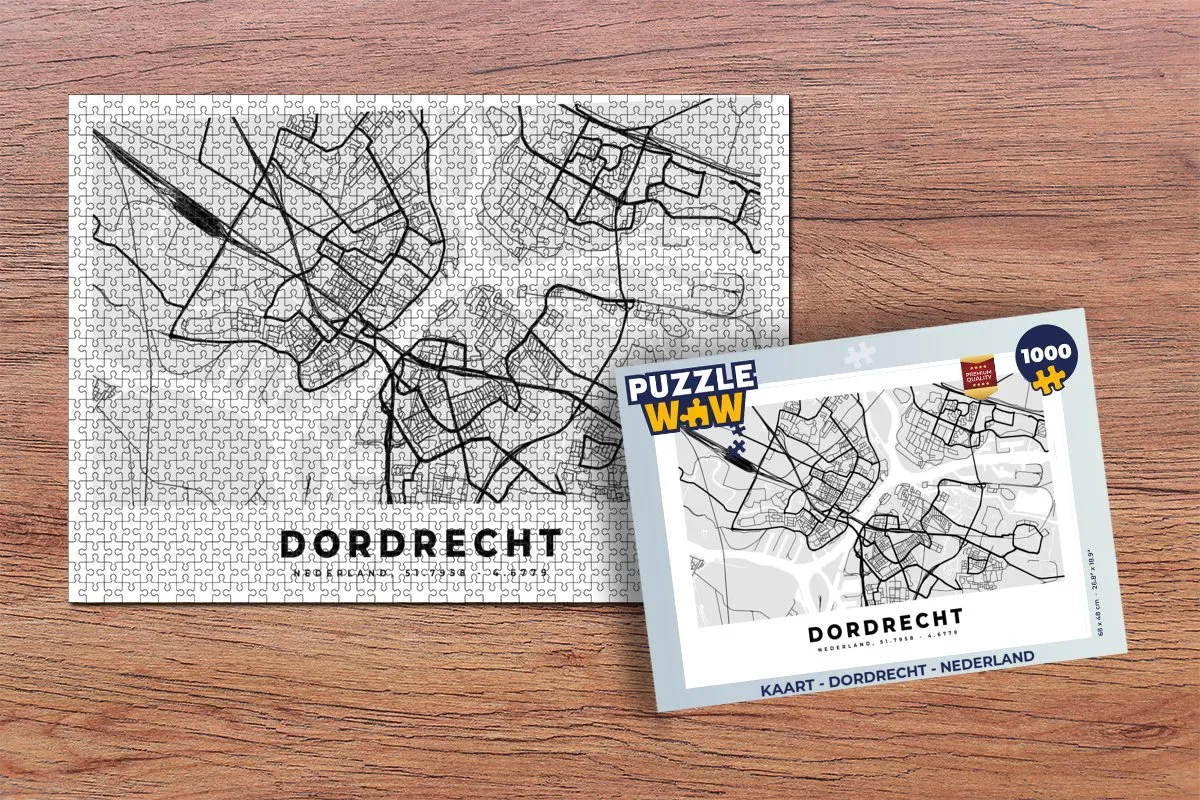 PuzzleWow Legpuzzel Dordrecht Nederland 1000 Stuks - Multicolor