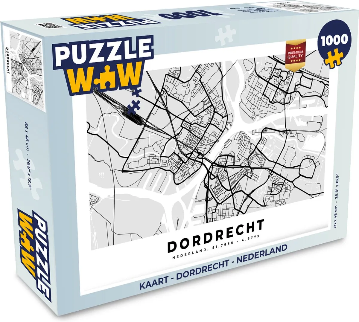 PuzzleWow Legpuzzel Dordrecht Nederland 1000 Stuks - Multicolor