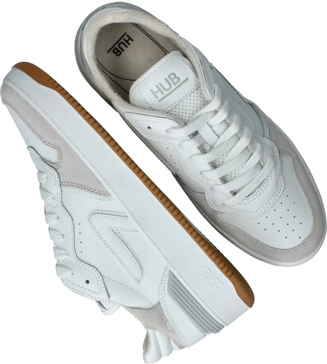 HUB Smash L68 Sneakers - Heren - Wit - Maat:47 - afbeelding 6 van 6