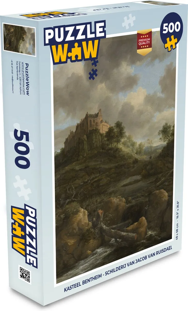 PuzzleWow Kasteel Bentheim Legpuzzel 500 Stuks - Multicolor