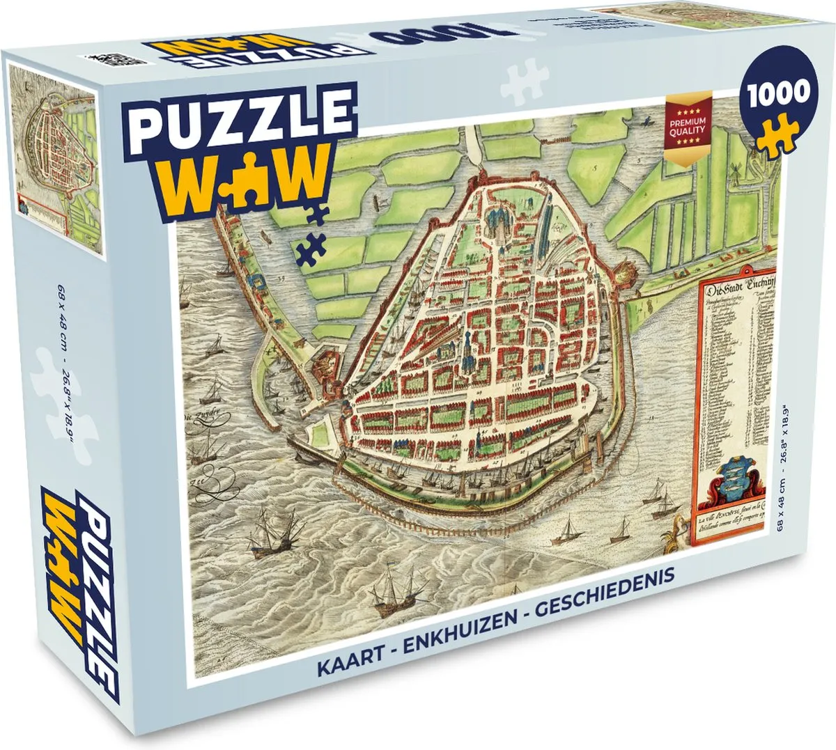 PuzzleWow Enkhuizen Geschiedenis Legpuzzel 1000 Stuks