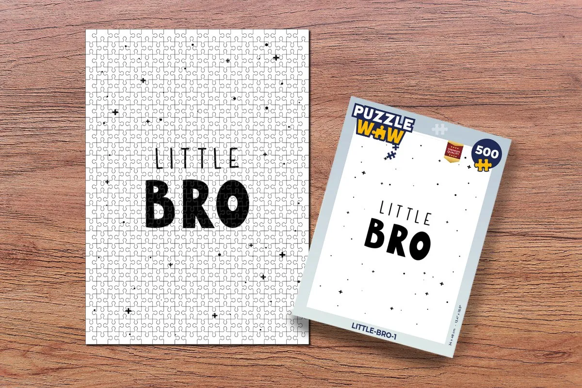 PuzzleWow Little Bro Legpuzzel 500 Stuks - Multicolor