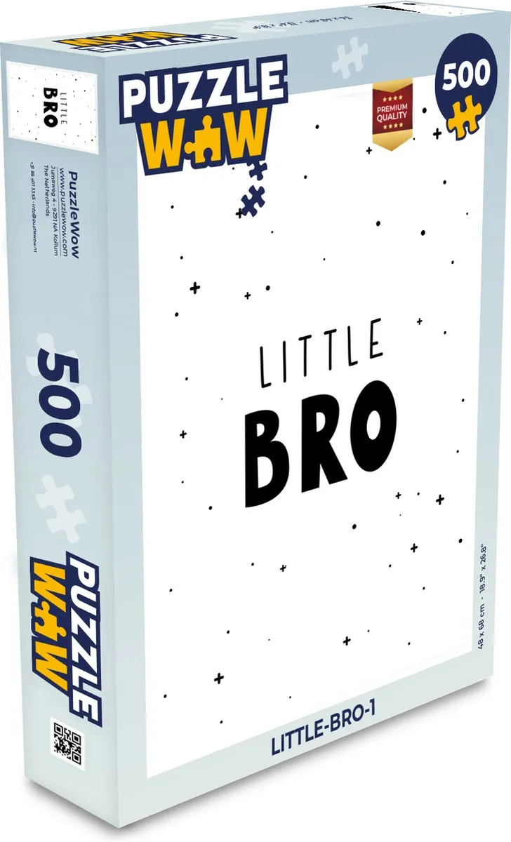 PuzzleWow Little Bro Legpuzzel 500 Stuks - Multicolor