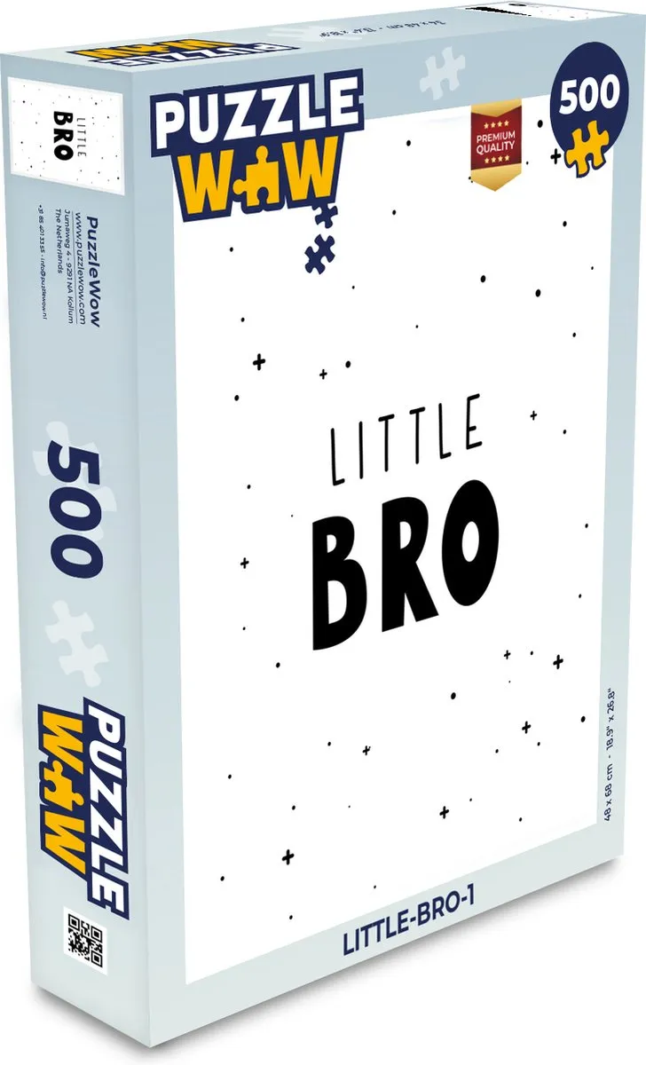 PuzzleWow Little Bro Legpuzzel 500 Stuks - Multicolor