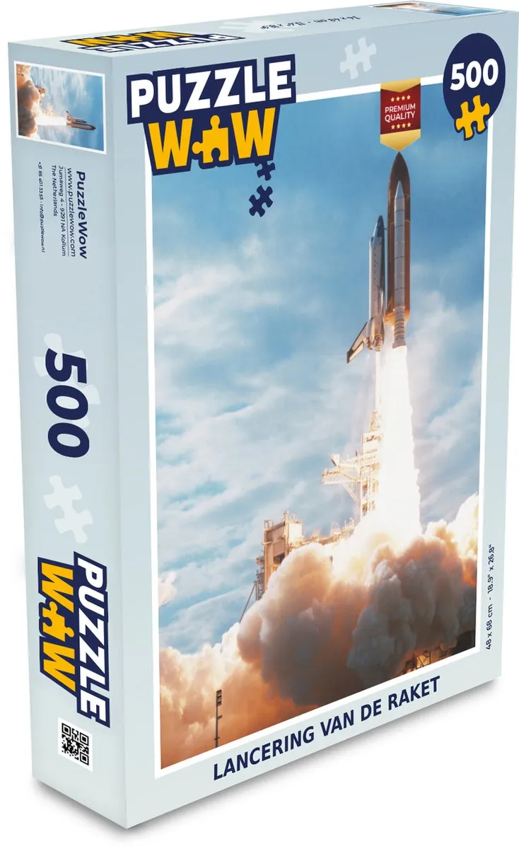 PuzzleWow Lancering van de raket Legpuzzel 500 Stuks - Multicolor