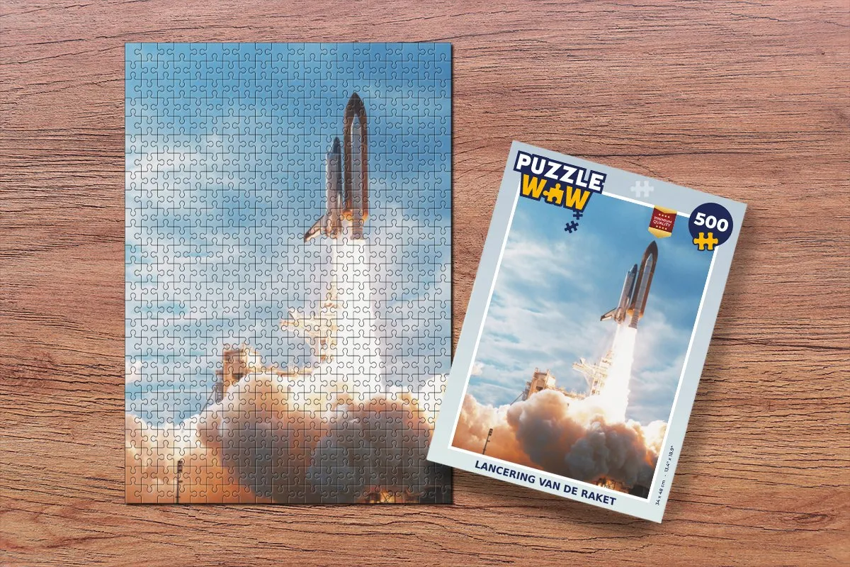 PuzzleWow Lancering van de raket Legpuzzel 500 Stuks - Multicolor