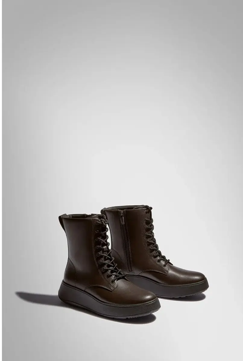 Platte leren veterlaarzen voor dames FitFlop F-Mode
