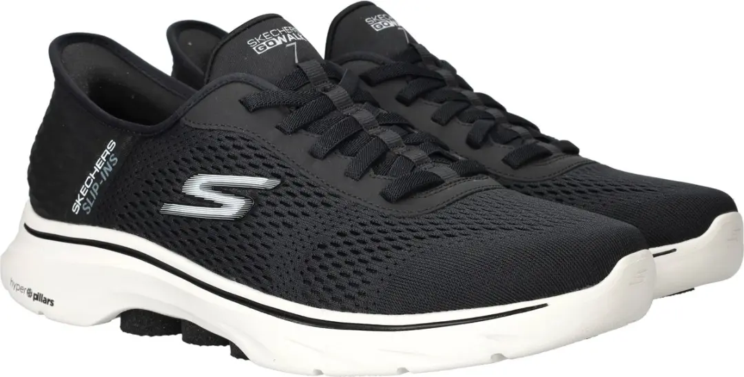 Skechers Slip-ins Go Walk 7 - Free Hand 2 - Heren Instappers - Zwart - afbeelding 2 van 6
