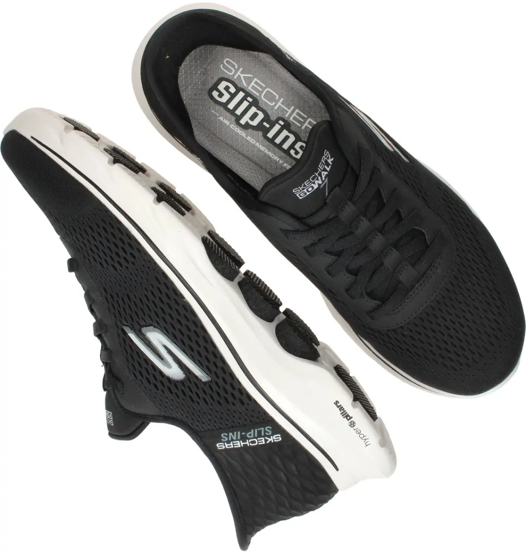 Skechers Slip-ins Go Walk 7 - Free Hand 2 - Heren Instappers - Zwart - afbeelding 5 van 6