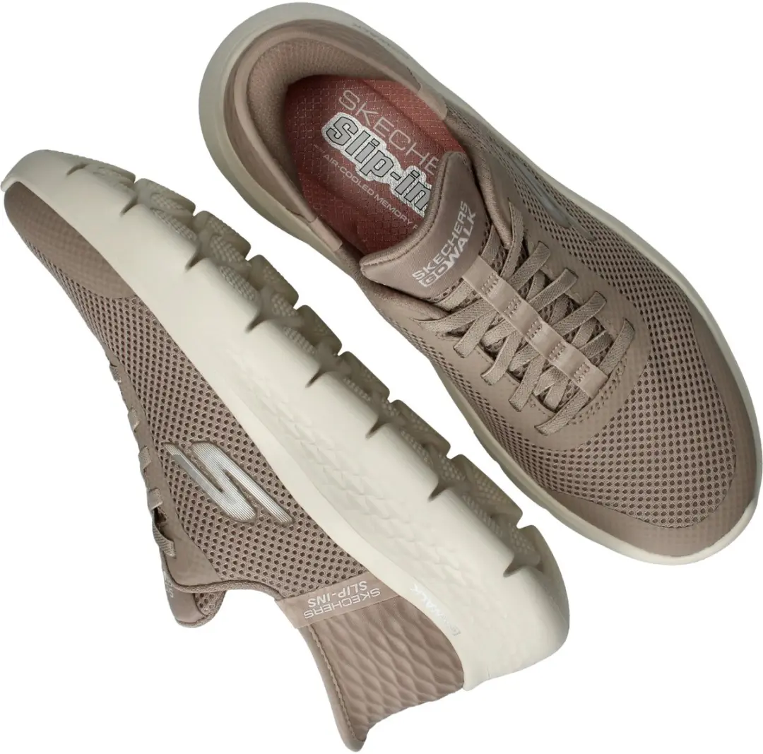 Skechers Go Walk Flex Grand Entry Dames Instappers - Taupe