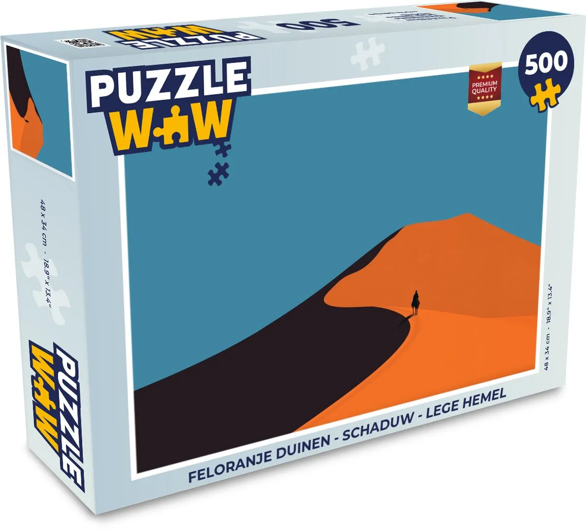PuzzleWow Feloranje Duinen Legpuzzel 500 Stuks - Paard