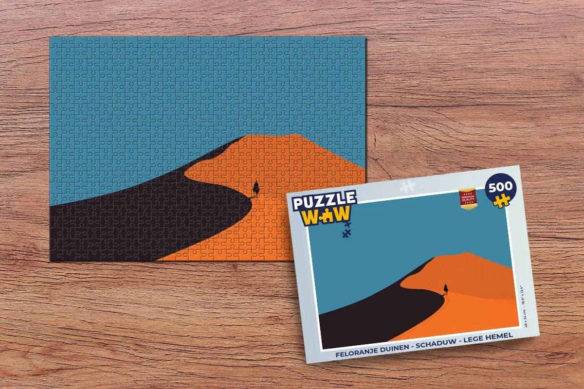 PuzzleWow Feloranje Duinen Legpuzzel 500 Stuks - Paard
