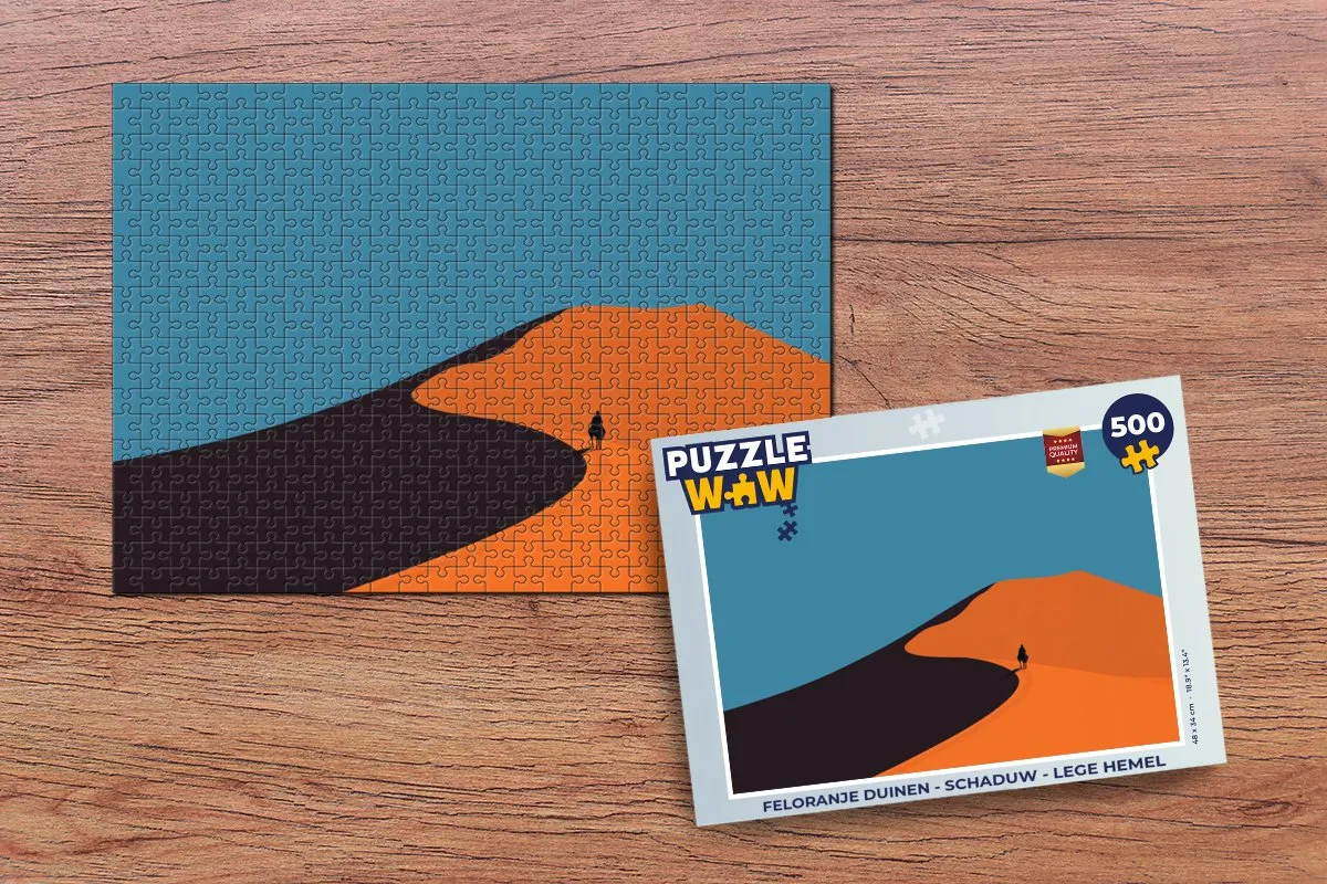 PuzzleWow Feloranje Duinen Legpuzzel 500 Stuks - Paard