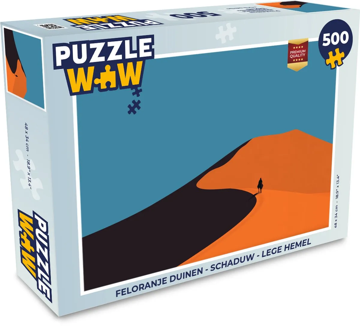 PuzzleWow Feloranje Duinen Legpuzzel 500 Stuks - Paard