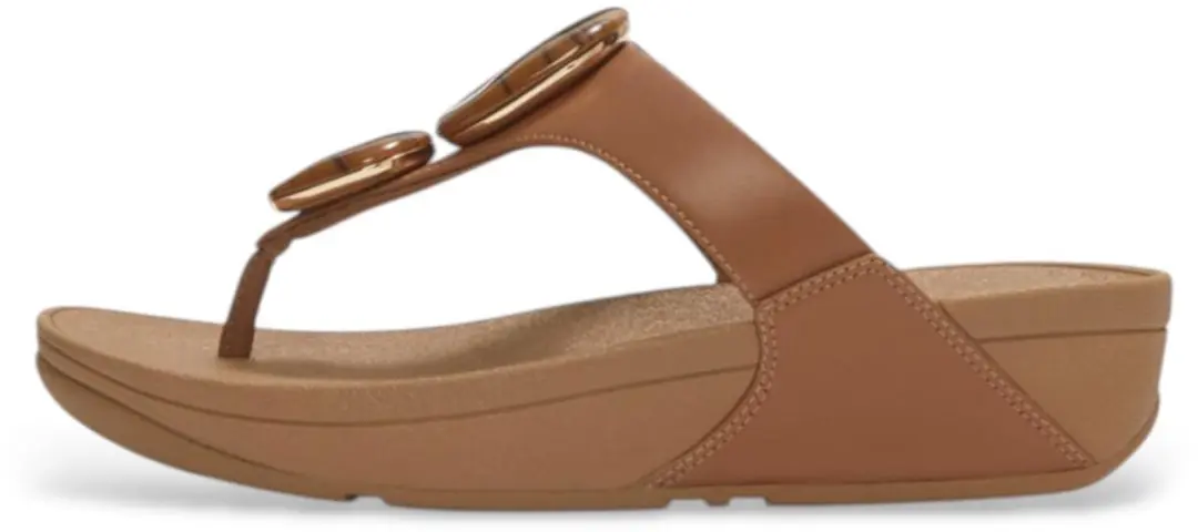 FitFlop FitFlop Lulu Marbled-Stone Toe-Post Sandals BRUIN