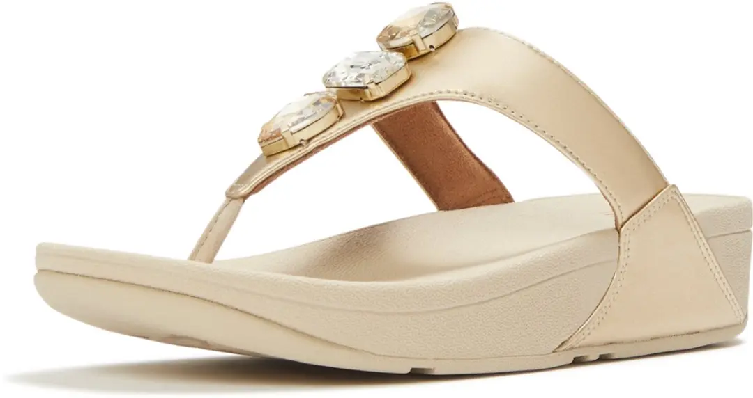FitFlop Dames sandalen Lulu Ultra-Jewel Metallic teensandalen A5D