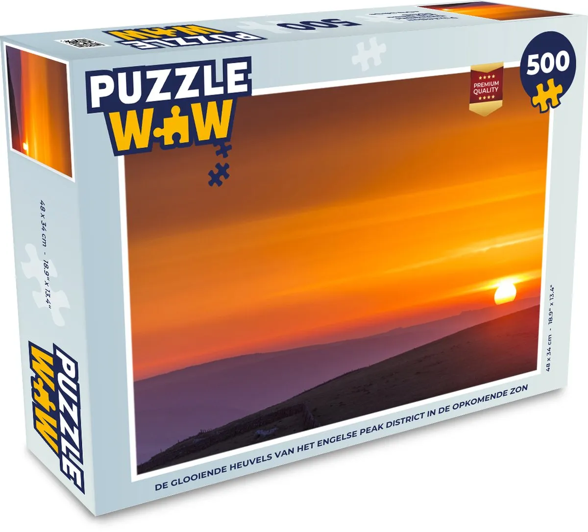 PuzzleWow Peak District Legpuzzel 500 Stuks - Multicolor