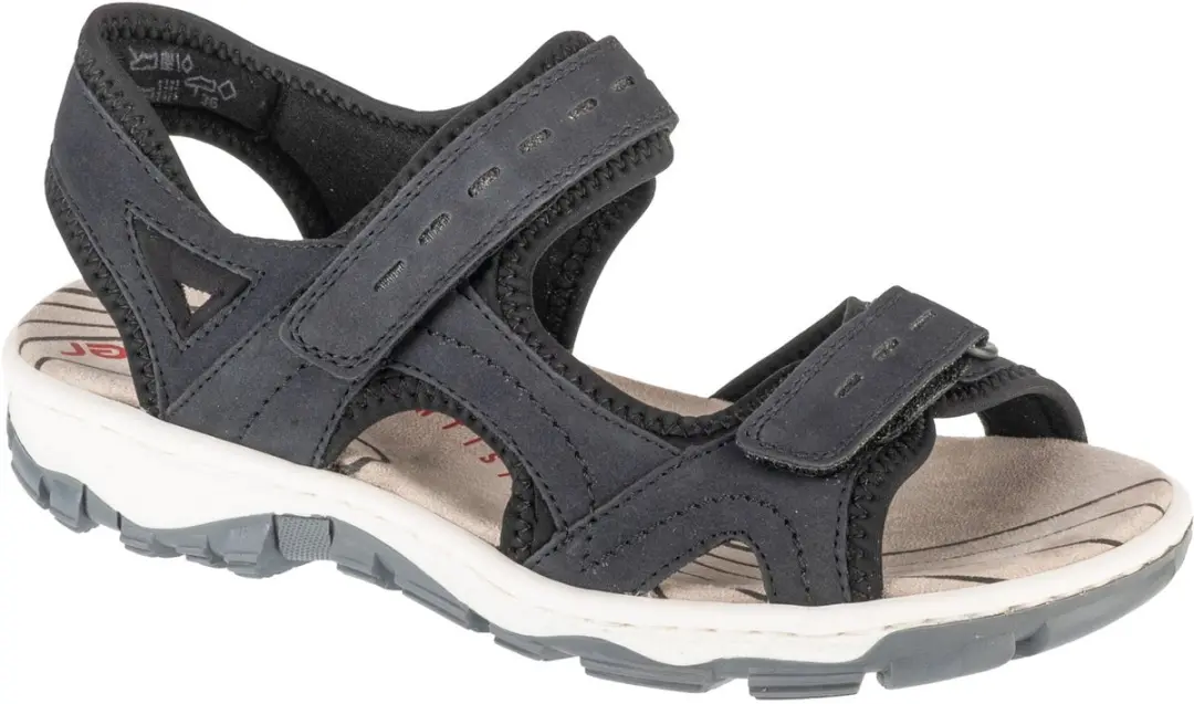Rieker Sandals 68866, Vrouwen, Marineblauw, Sandalen, maat: 41