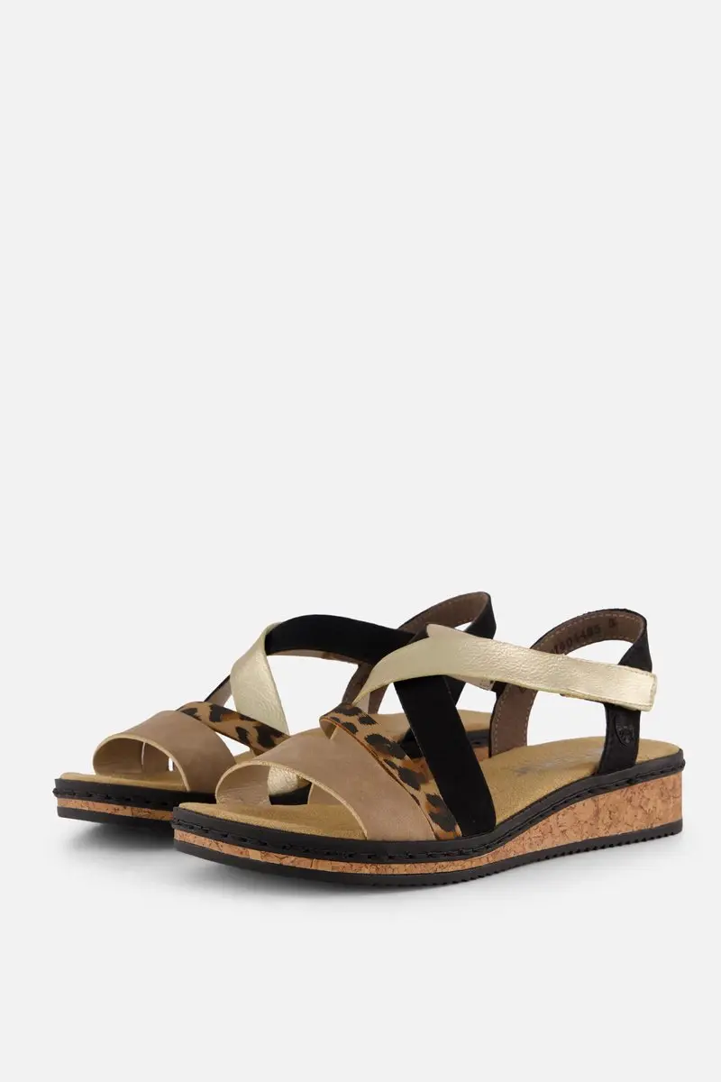 Rieker Sandalen zwart Synthetisch