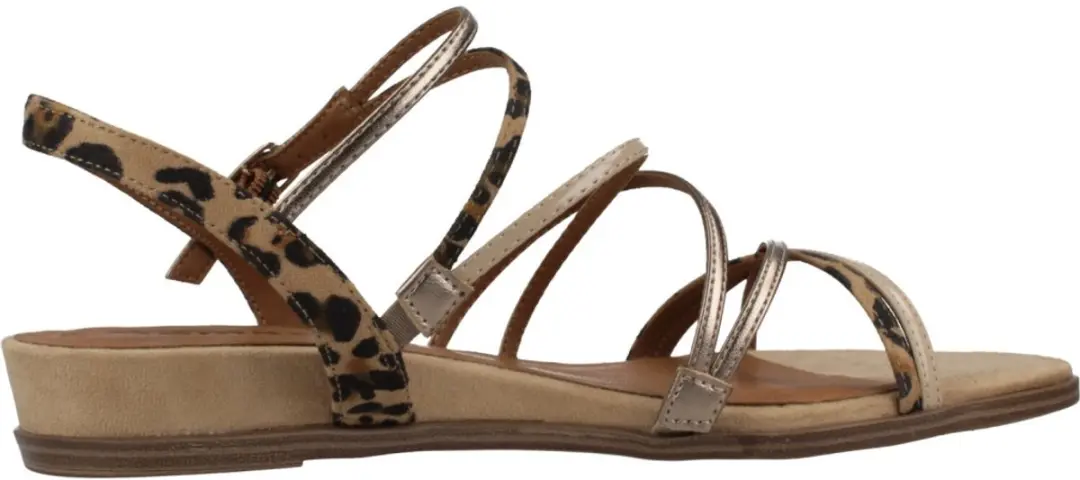 Tamaris 217240 Leopard Sandalen - Beige - Maat 40 - afbeelding 2 van 6